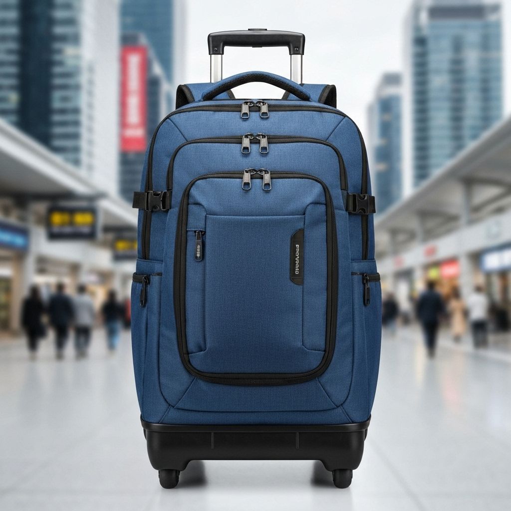 Travel Backpack with Wheeled Luggage
